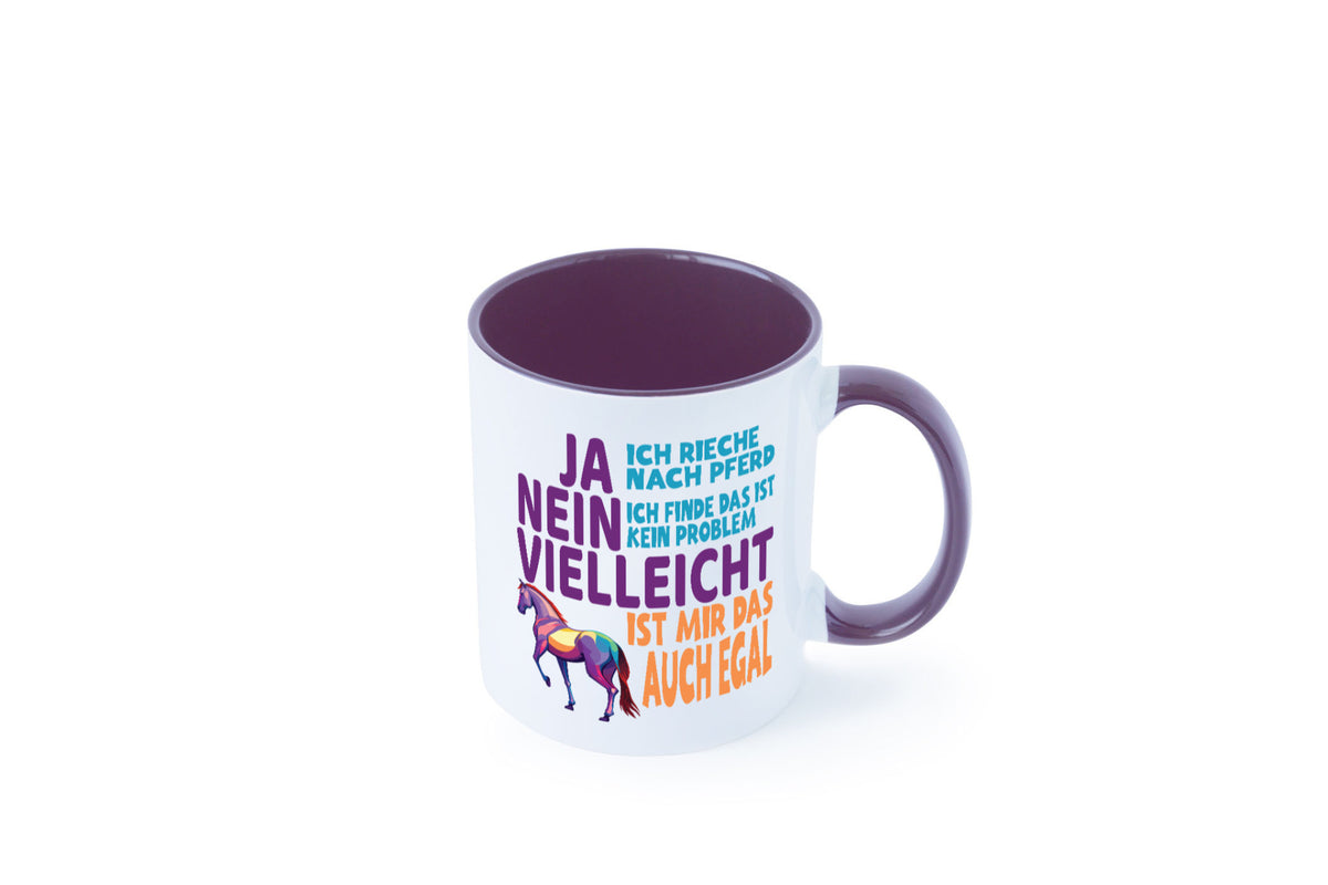 Ja ich Rieche nach Pferd | Reiten Pferdestall lustiger Spruch Geschenk Humor Tasse