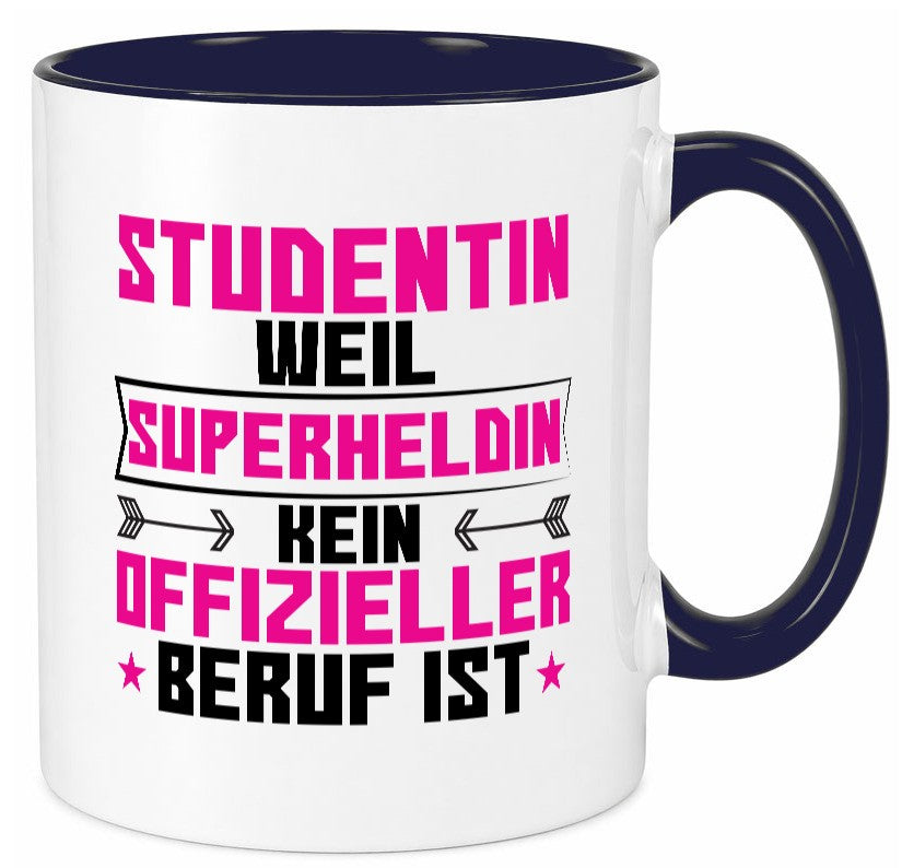 Superheldin Studentin | Uni Studium Universität Humor Geschenkidee Tasse