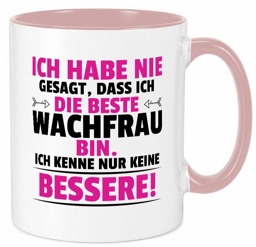 Die Beste Wachfrau | Wachpersonal Nachtwächter lustig Humor Geschenkidee Tasse