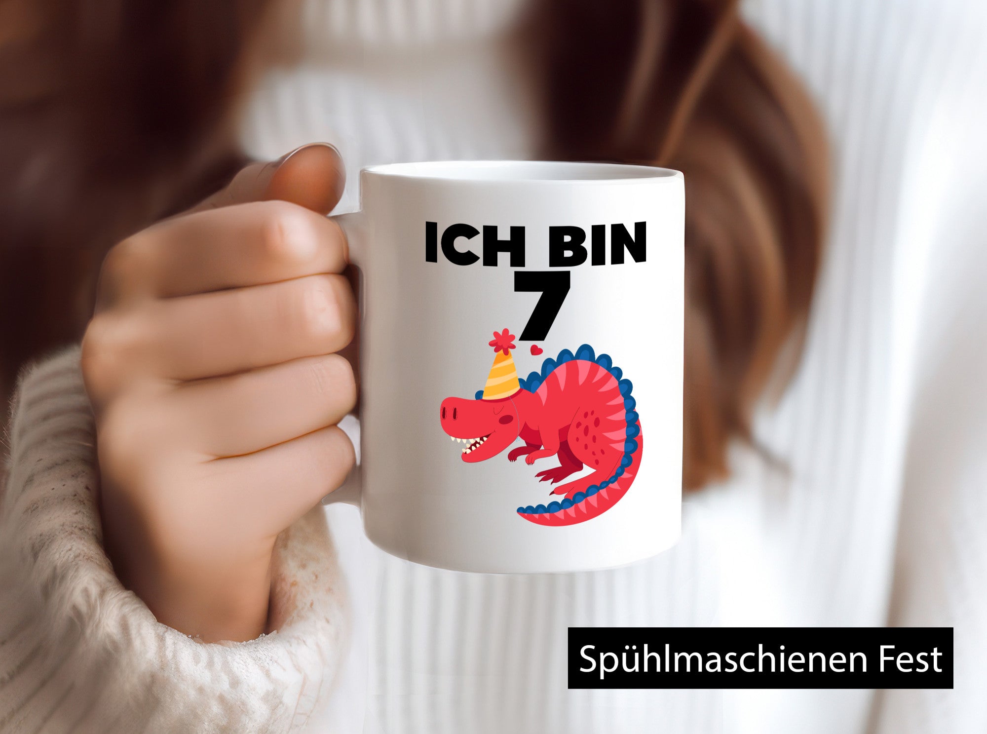 7. Geburtstag | Dino Dinosaurier 7 Jahre Geschenkidee Humor Tasse