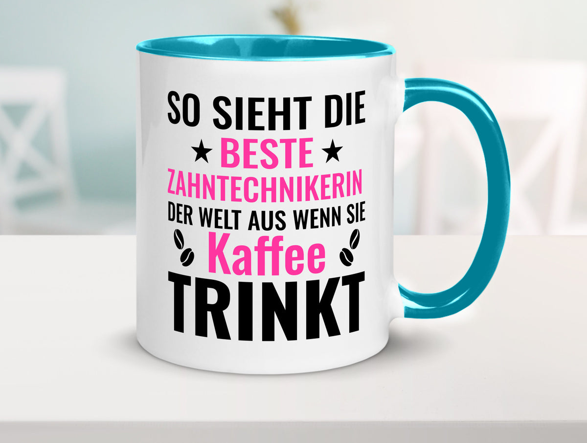 Kaffee trinkt: Zahntechnikerin | Zahnmedizin lustiger Spruch Geschenk Humor Tasse