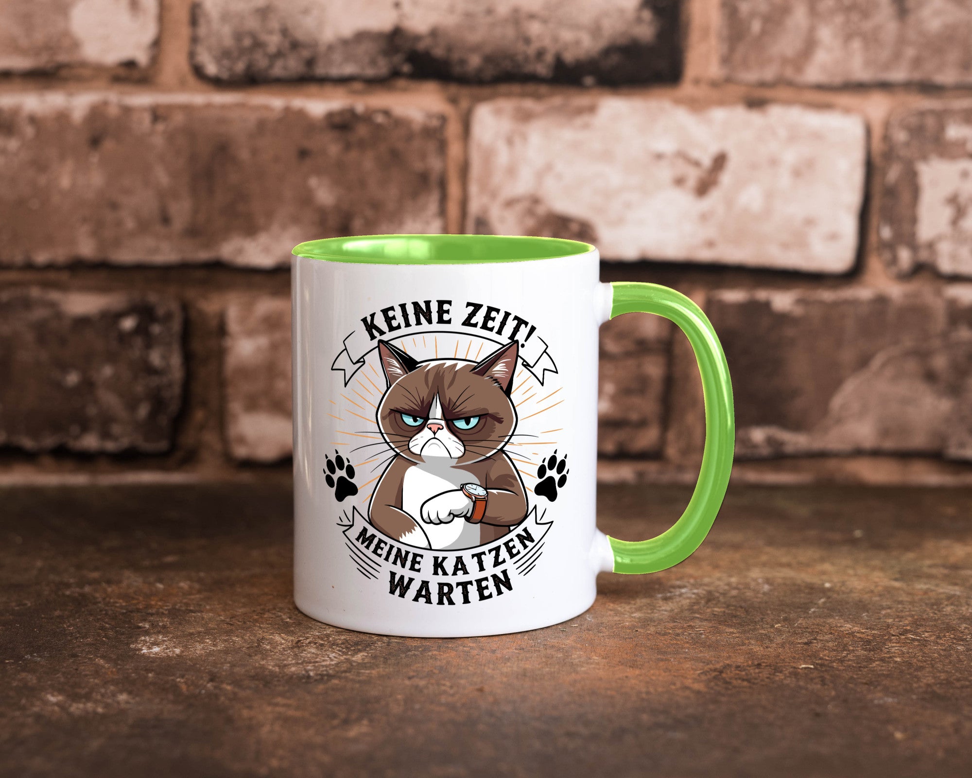 Keine Zeit meine Katzen Warten | Schwarze Katze Geschenkidee Tierliebhaber