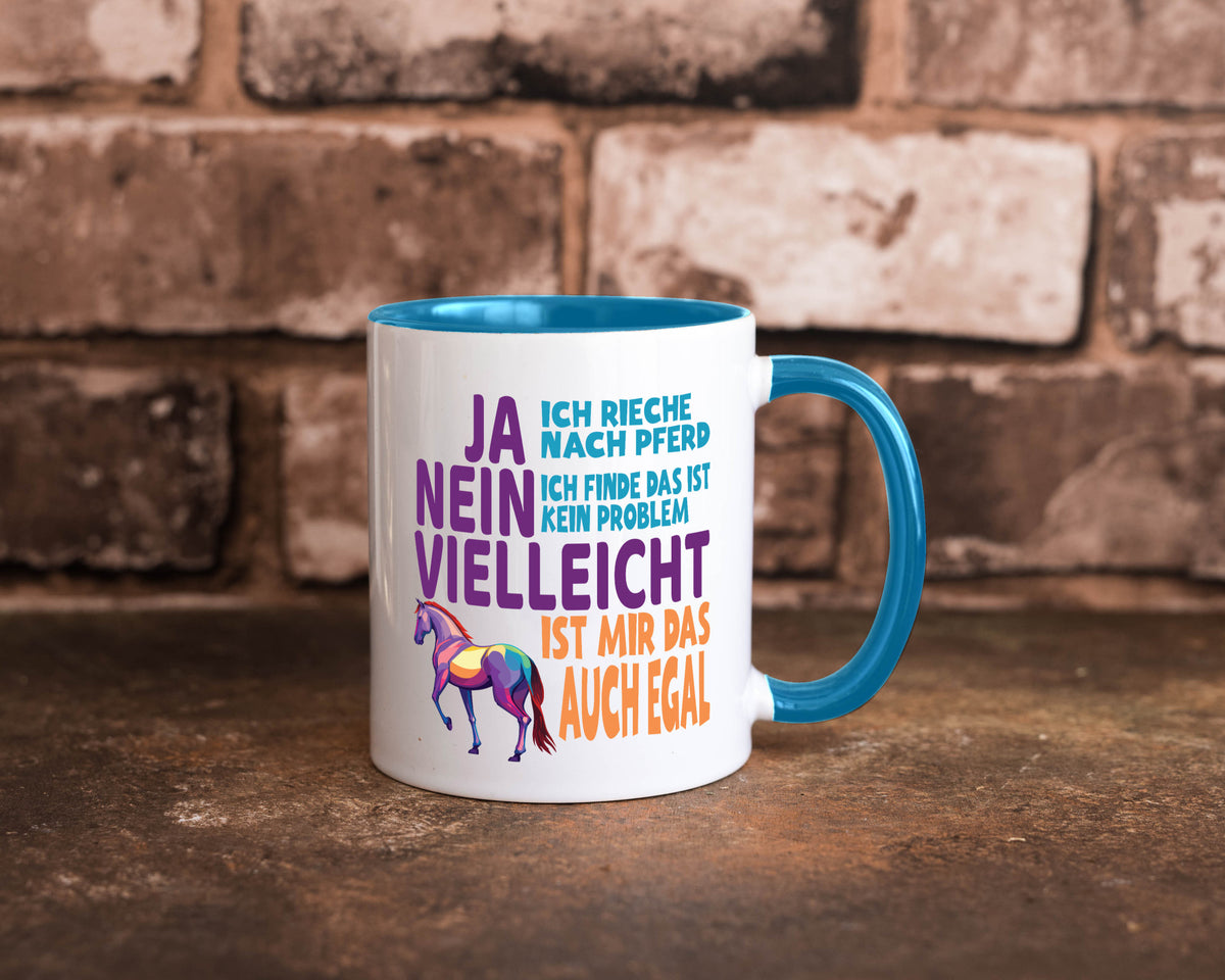 Ja ich Rieche nach Pferd | Reiten Pferdestall lustiger Spruch Geschenk Humor Tasse