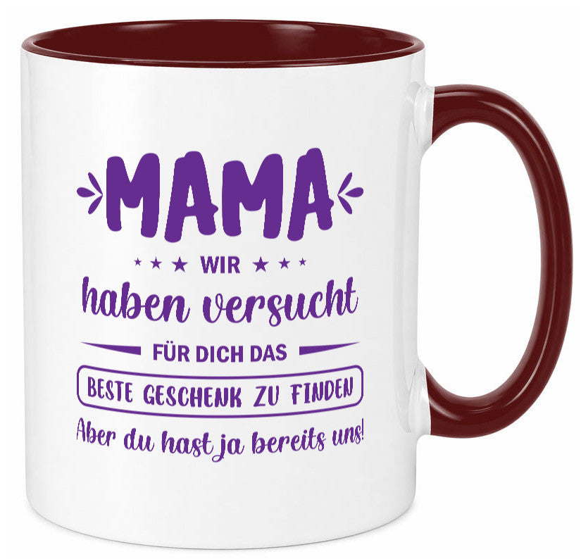 Perfekte geschenk | du hast ja bereits uns Muttertag lustiger Spruch Familie Tasse