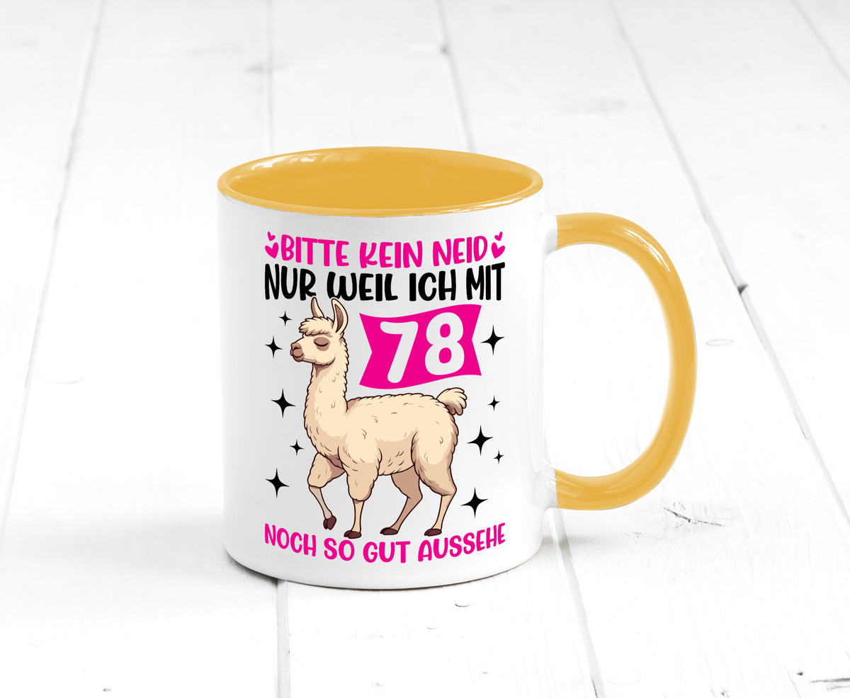 78. Geburtstag | 78 Jahre Lama gut aussehen Geschenk Geschenkidee lustiger Tasse