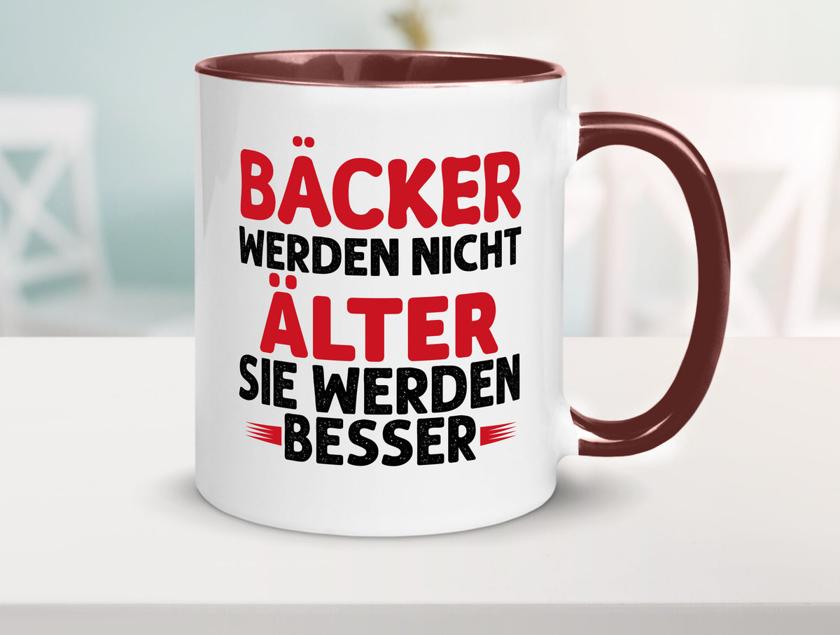 Bäcker werden nicht älter Sie besser lustig Humor Geschenkidee Geschenk Tasse