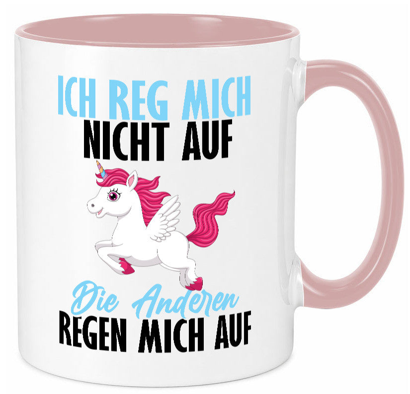 Ich reg mich nicht auf lustiger Spruch Geschenk Humor Geschenkidee Tasse