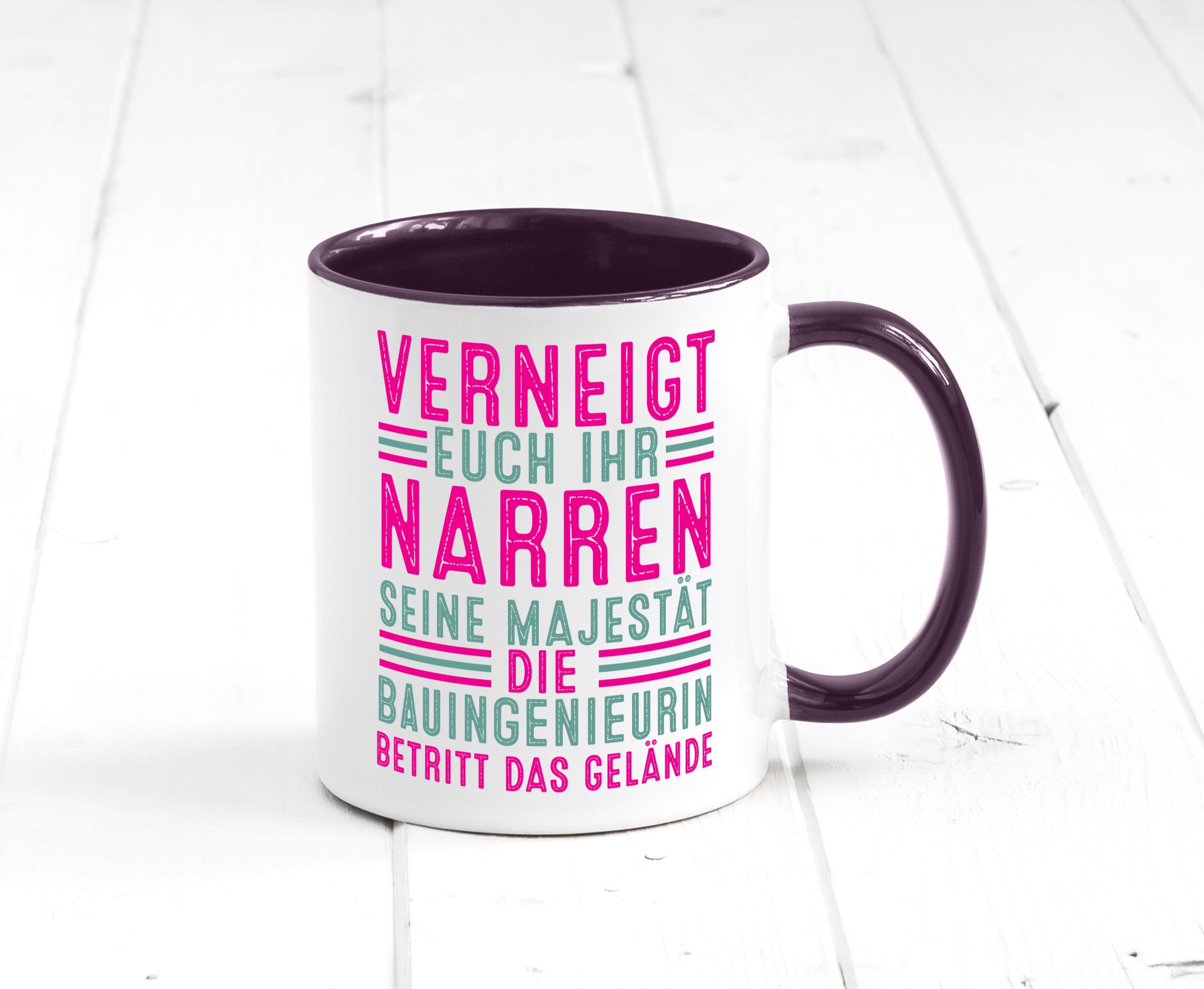 Verneigt euch: Bauingenieurin | Ingenieurin Geschenkidee Humor Tasse