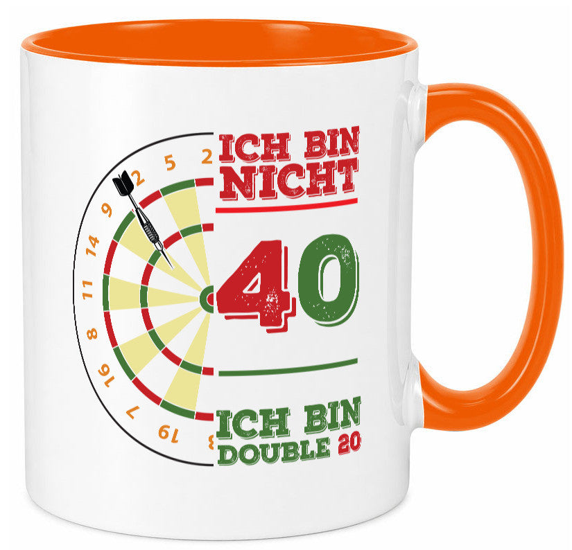 Ich bin nicht 40 double 80 | Dart spieler Geschenkidee Humor Tasse