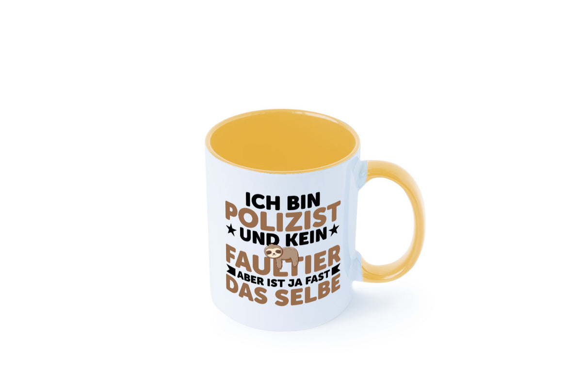 Ich bin kein Faultier: Polizist | Polizei v2 lustig Tierliebhaber Humor Tasse