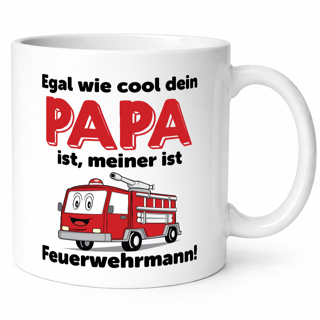 Cooler Papa | Feuerwehrmann Bester der Welt Humor Geschenkidee Tasse