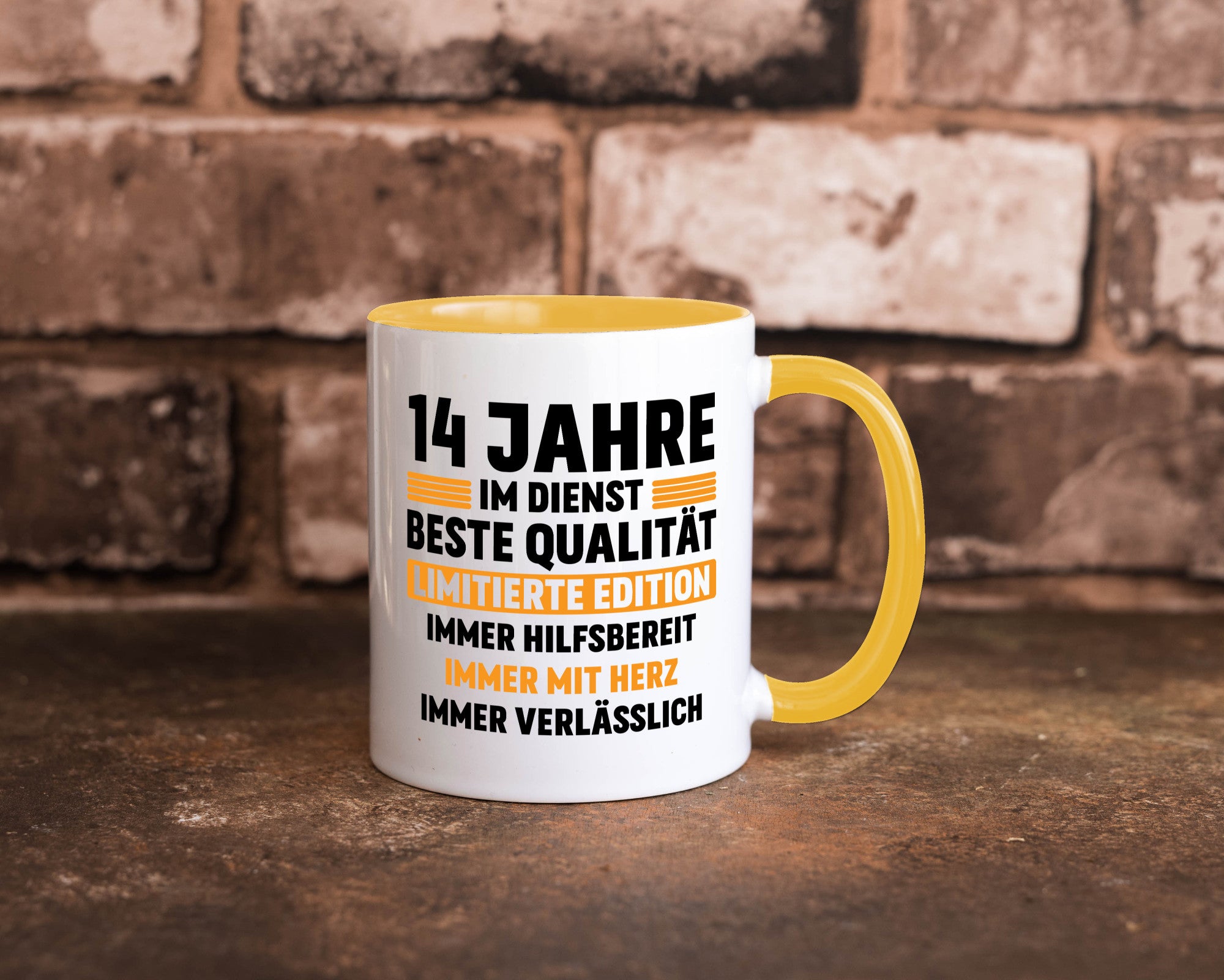 14 Jahre im Dienst | Jubiläum Arbeit v2 Geschenk Kollegen Büro lustiger Spruch