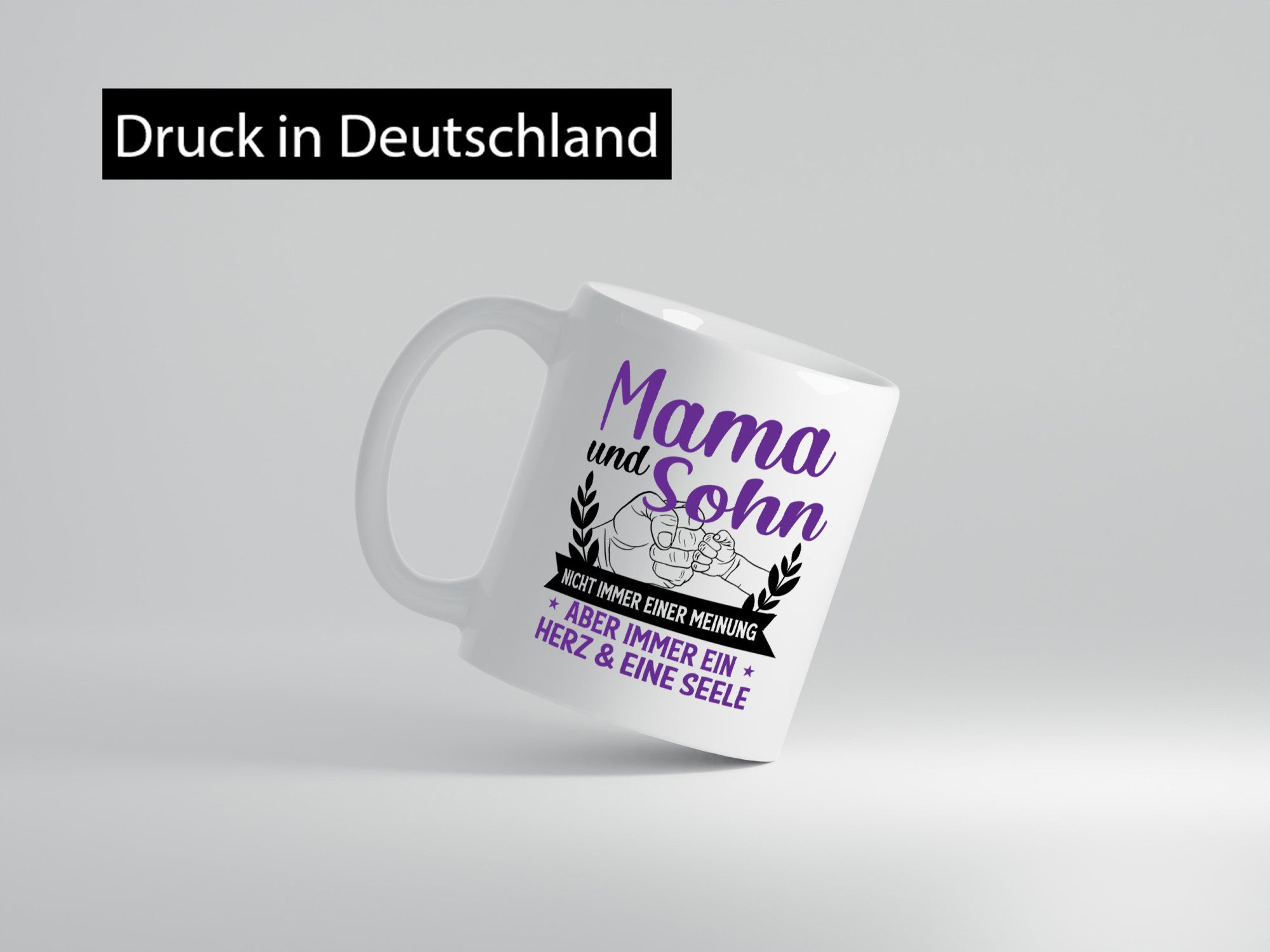 Mama und Sohn, Herz & eine Seele | Fäuste Urkunde lustig Familie Geschenkidee