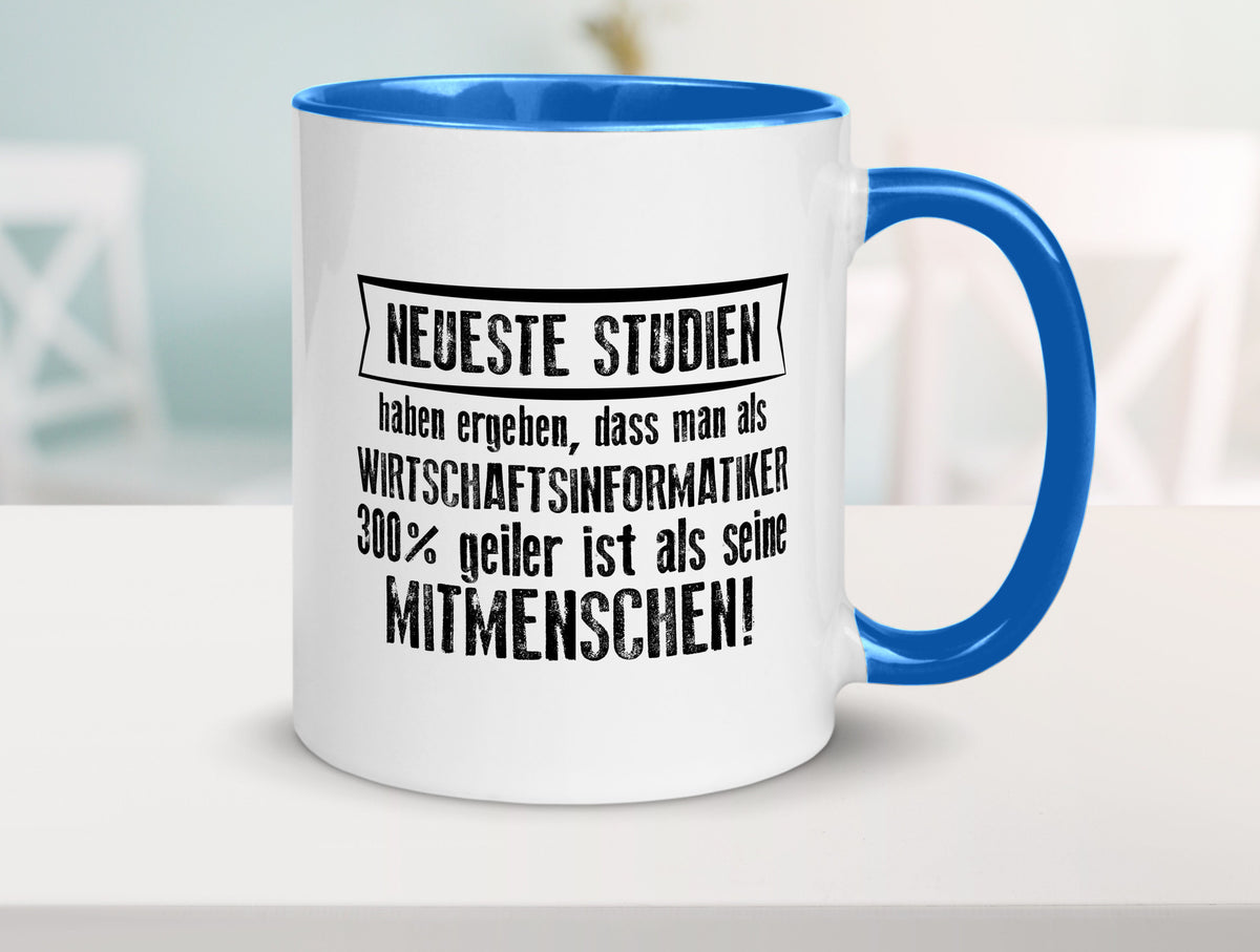 Neuste Studien: Wirtschaftsinformatiker | Wirtschaft Geschenkidee Humor Tasse