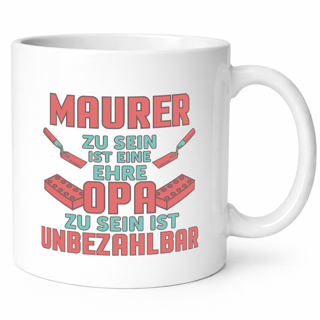 Maurer Ehre, Opa unbezahlbar | Steine Maurerkellen Humor Familie Geschenkidee