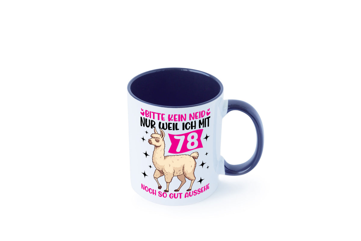 78. Geburtstag | 78 Jahre Lama gut aussehen Geschenk Geschenkidee lustiger Tasse