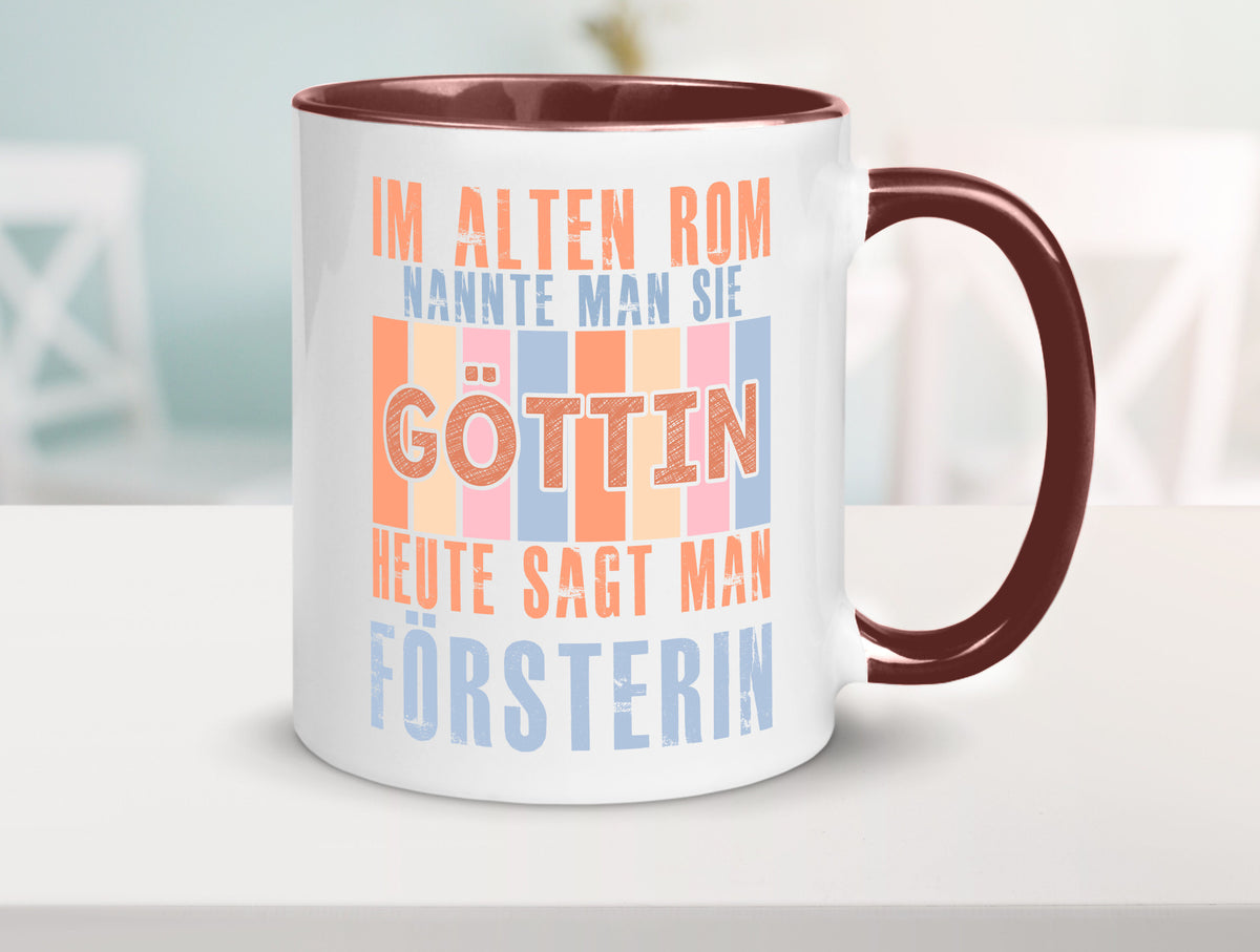 Heute sagt man: Försterin | Forst Arbeit lustig Kollegen Büro Geschenk Tasse