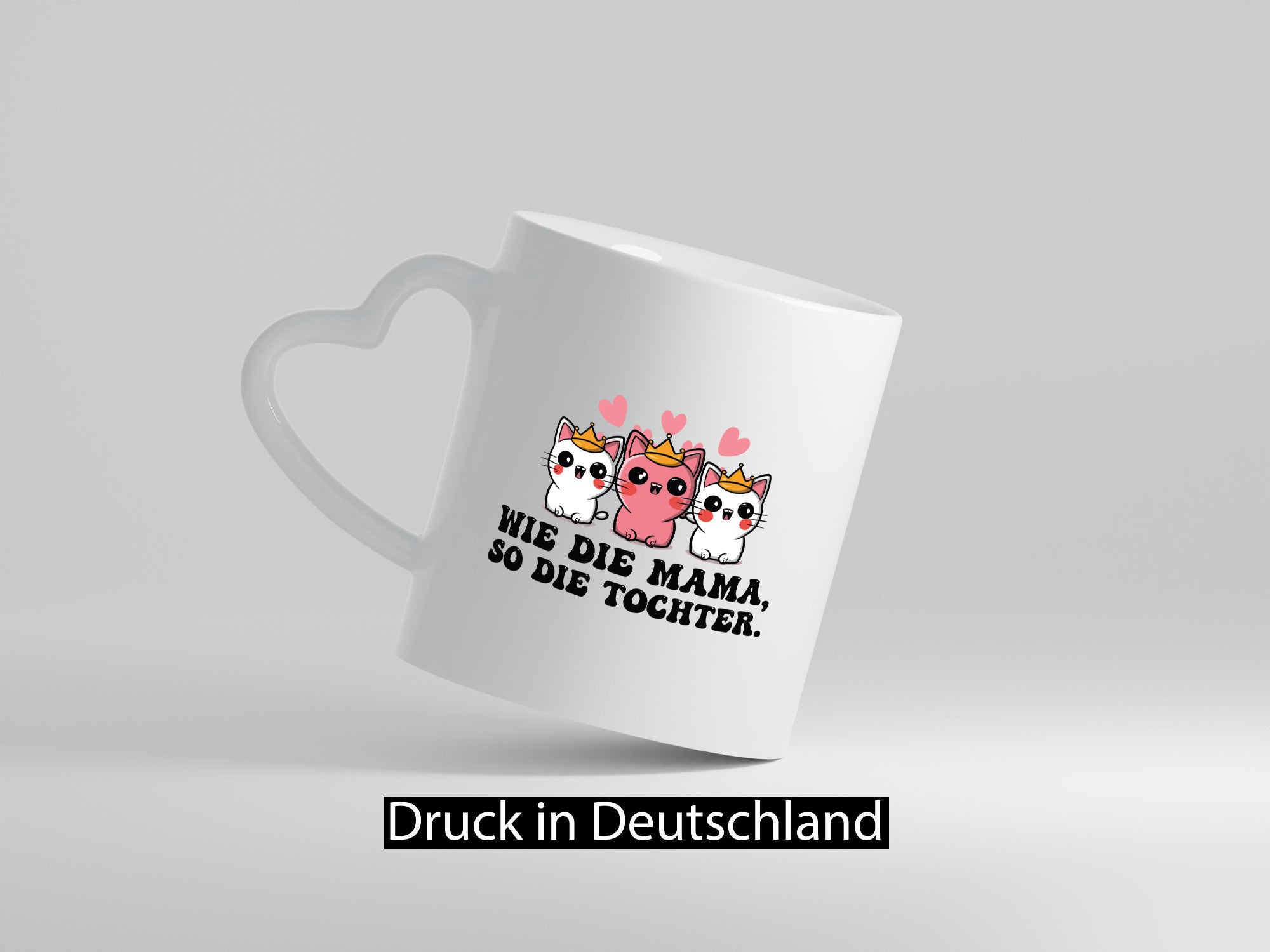 Wie die Mama, so Tochter | Katze Katzenbabies Geschenkidee Familie Humor Tasse