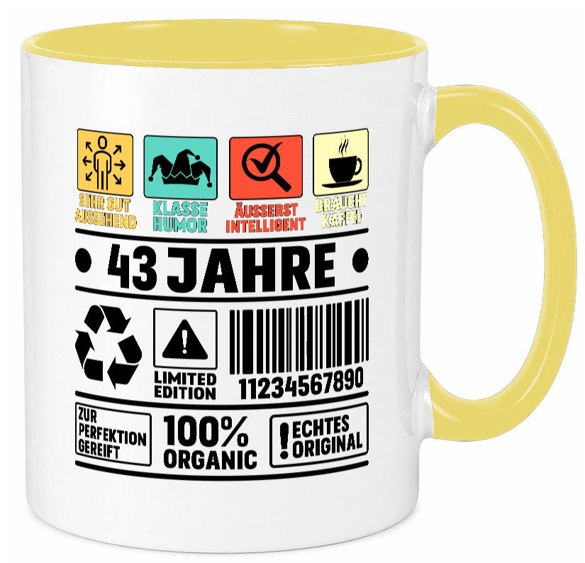 43. Geburtstag | 43 Jahre Humor Limited Edition lustiger Spruch Geschenk