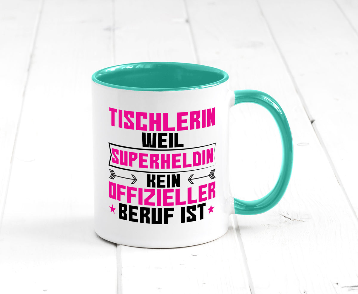 Superheldin Tischlerin | Tischlerei Geschenkidee Humor Tasse