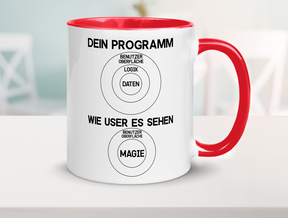 Wie User dein Programm sehen | Programmierer Magie Witz Geschenkidee Humor Tasse