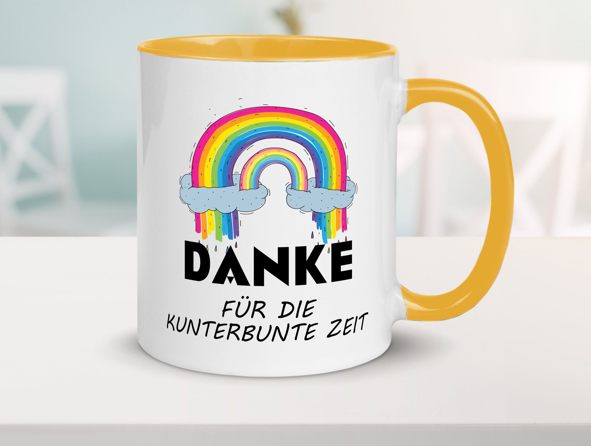 Danke für die Kunderbunte Zeit | Regenbogen lustiger Spruch Geschenk Humor