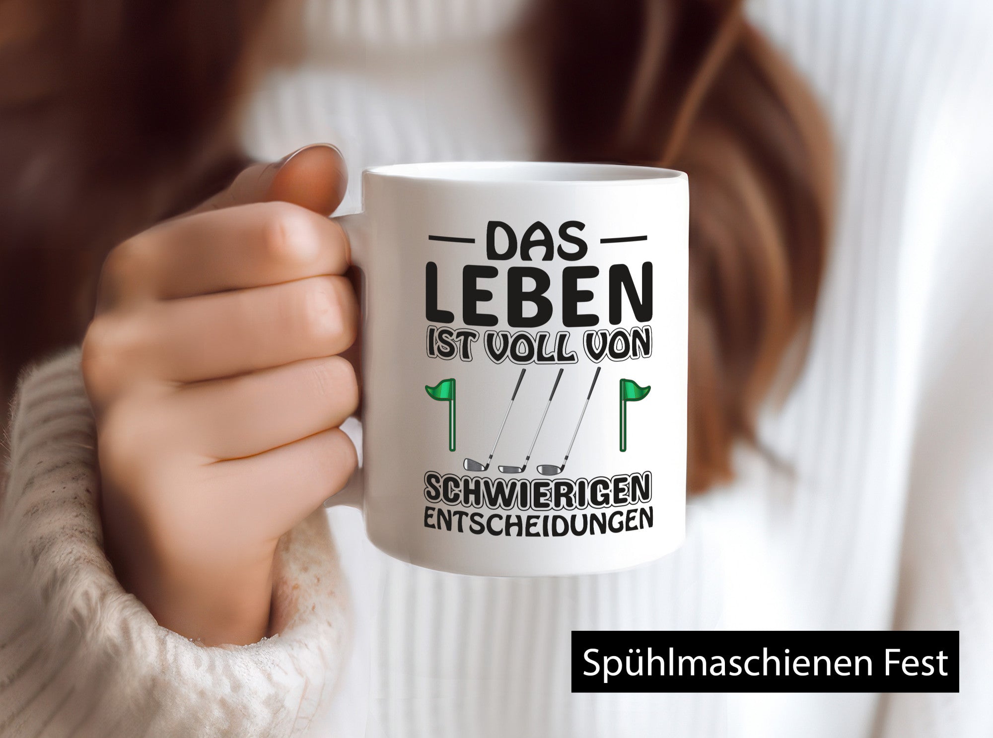 Schwierige Entscheidungen | Golfer Tasse Golf Spieler Geschenkidee Humor