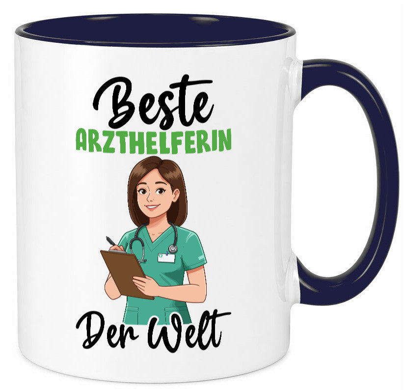 Beste Arzthelferin | Fachangestellte Medizin v2 Geschenkidee Humor Tasse