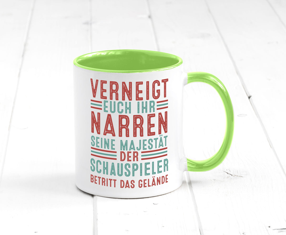 Verneigt euch: Schauspieler | Theater lustig Humor Geschenkidee Geschenk Tasse