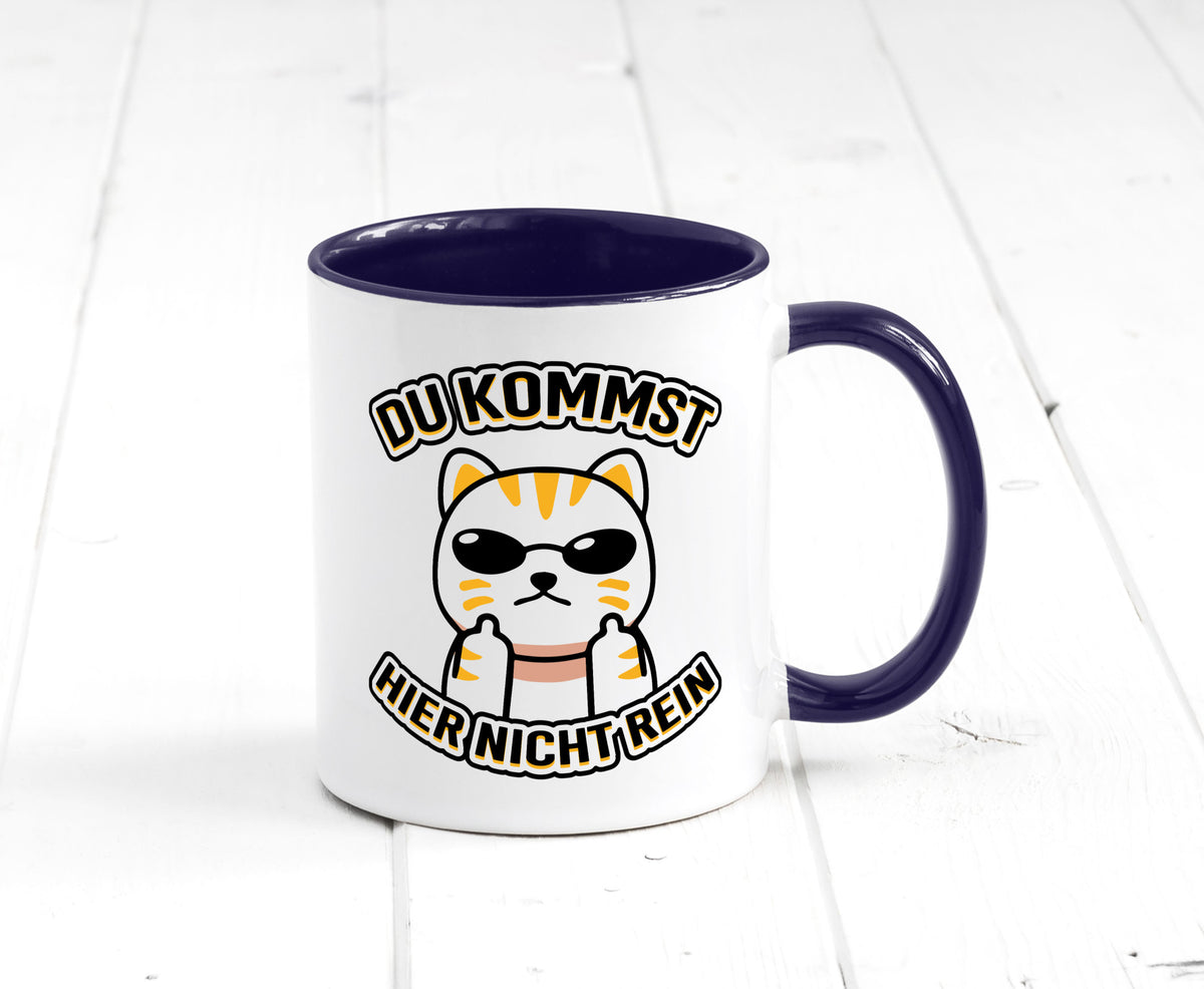 Du kommst hier nicht rein | Böse Katze Humor Tierliebhaber Geschenkidee Tasse
