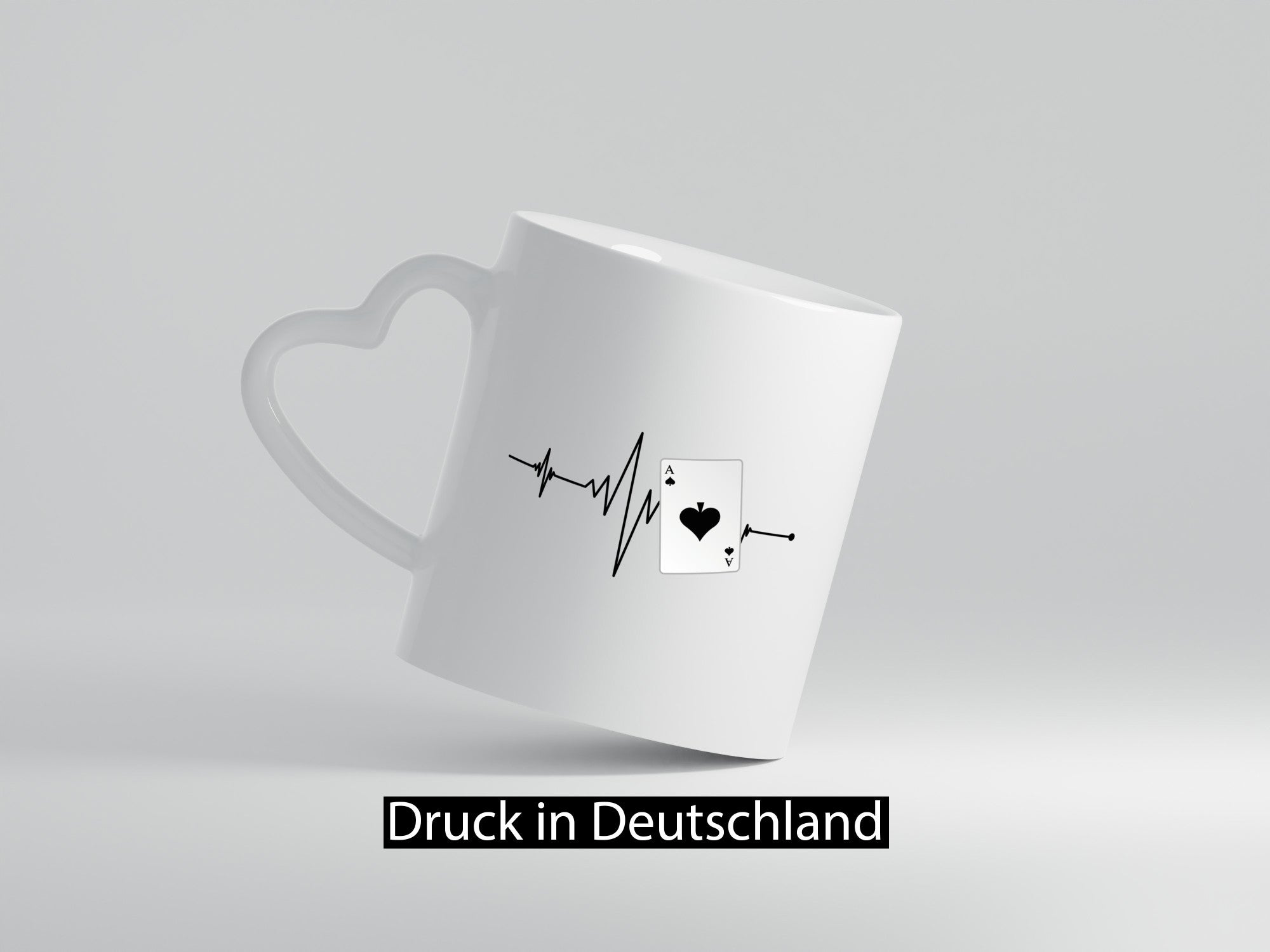 Karten Herzschlag | Poker Karte Pik Ass Spieler Humor Geschenkidee Tasse