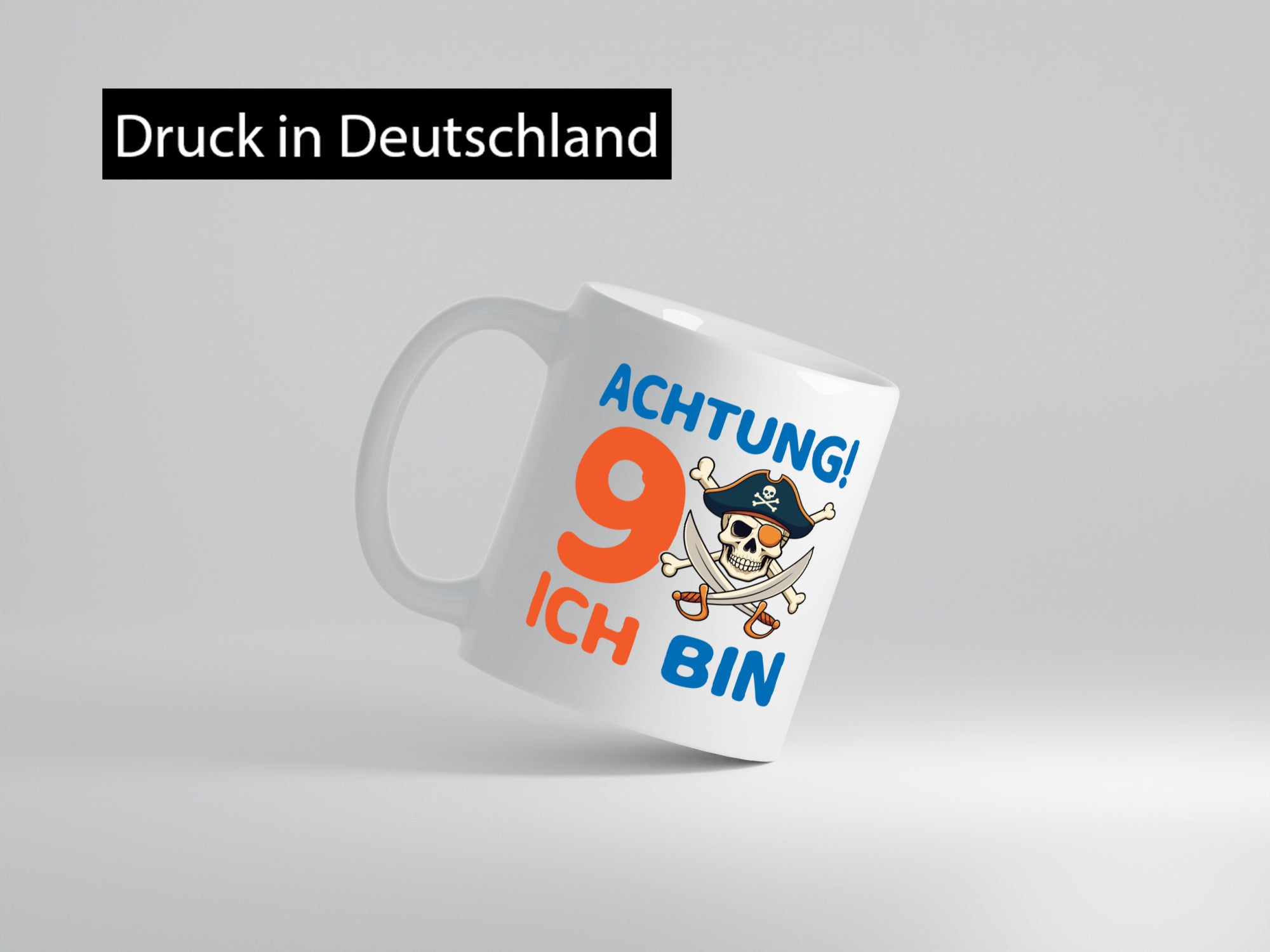 9. Geburtstag | 9 Jahre Pirat lustiger Spruch Geschenk Geschenkidee Tasse