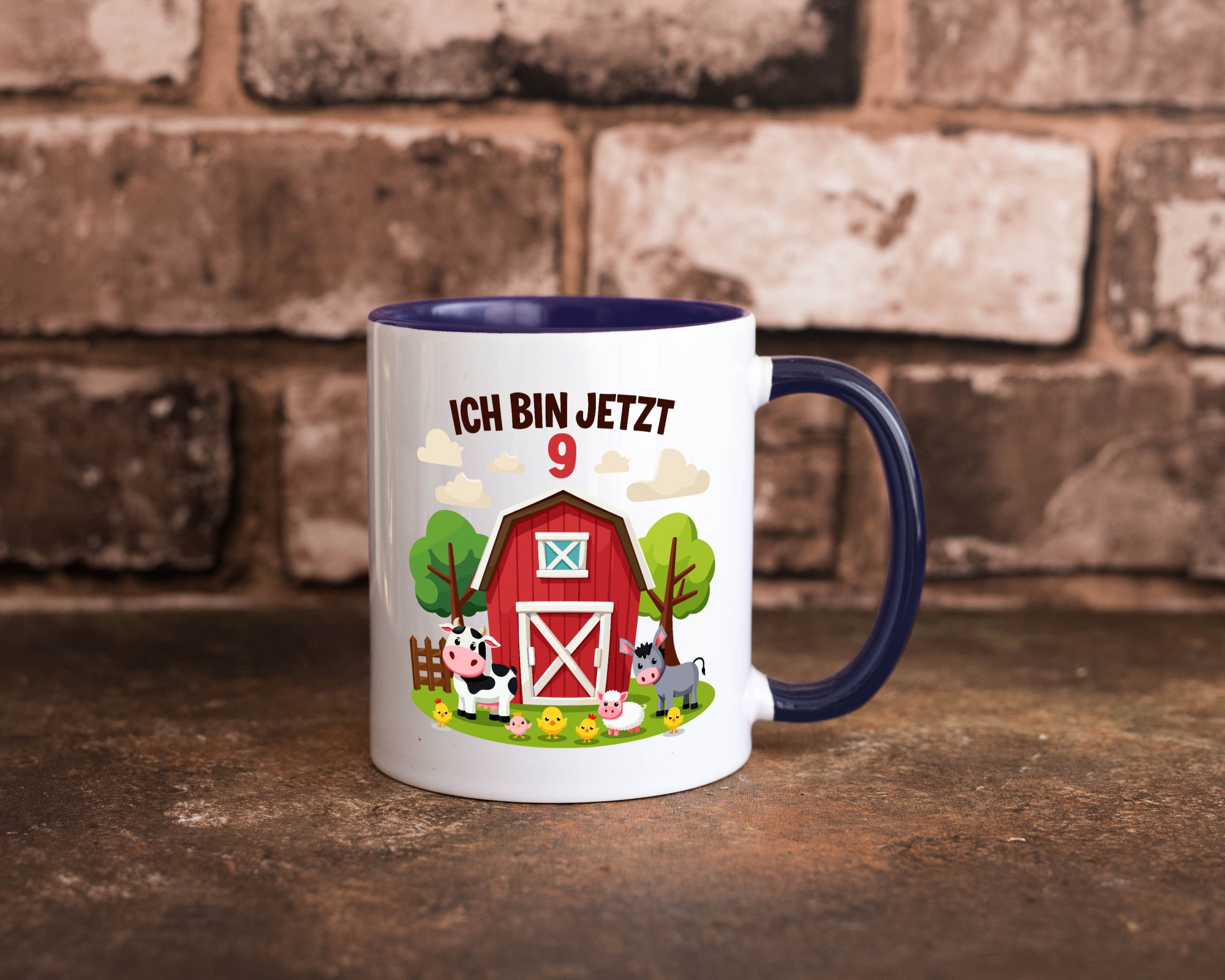 9. Geburtstag | 8 Jahre Bauernhof und Tiere Humor Geschenkidee Tasse
