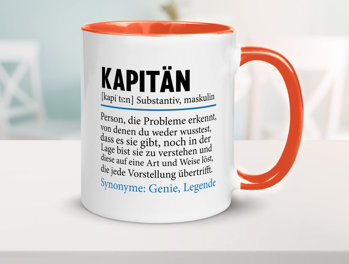 Kapitän | Spruch lustig Schiffskapitän Schiff Geschenk Humor Geschenkidee Tasse