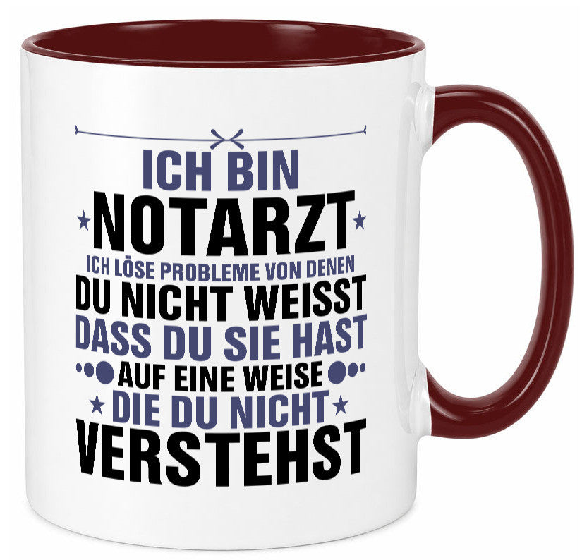 Löse Probleme: Notarzt | Arzt v2 Geschenkidee Humor Tasse