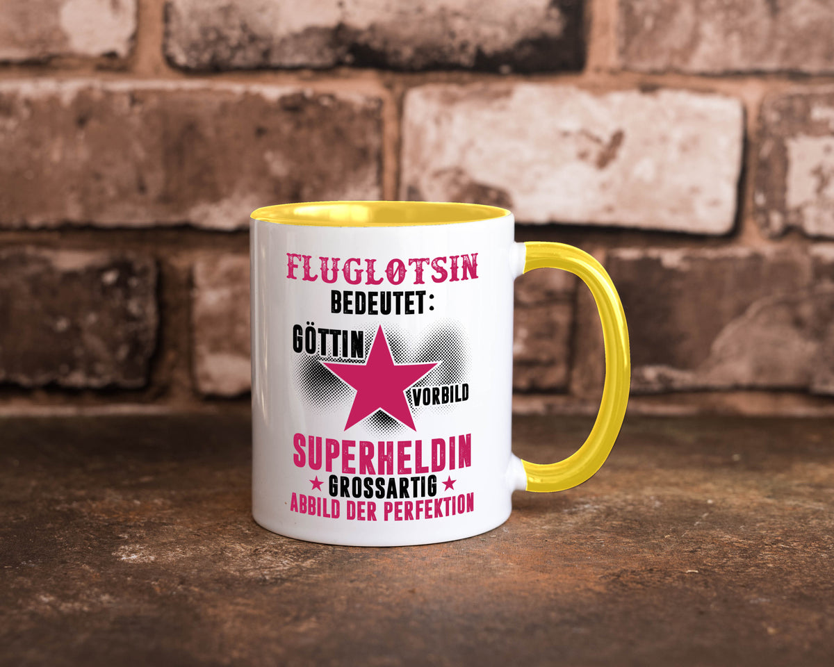 Bedeutung von Fluglotsin | Flughafen Flugverkehr Geschenkidee Humor Tasse