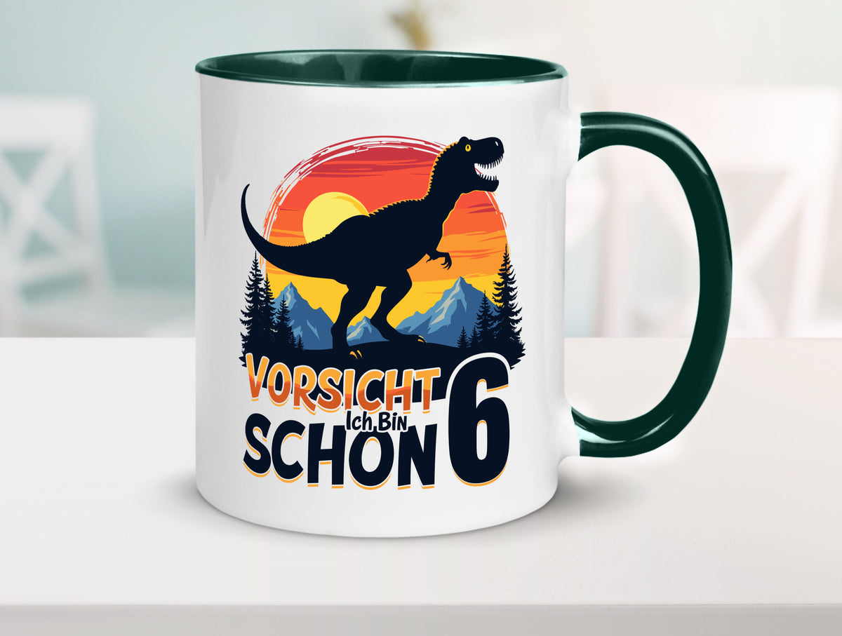 6. Geburtstag | 6 Jahre Dinosaurier Geschenkidee Humor Tasse