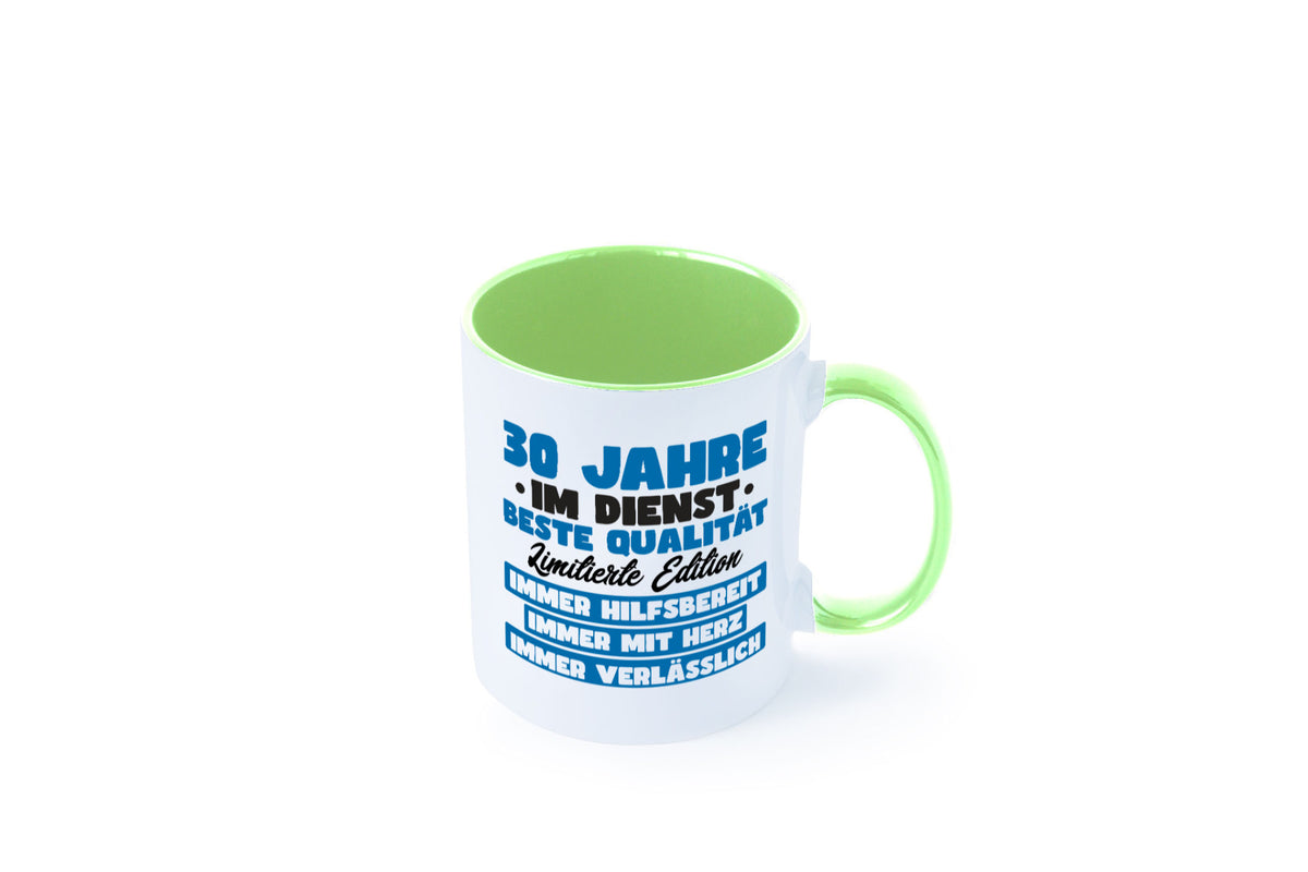 30 Jahre im Dienst | Jubiläum Arbeit v7 lustig Kollegen Büro Geschenk Tasse