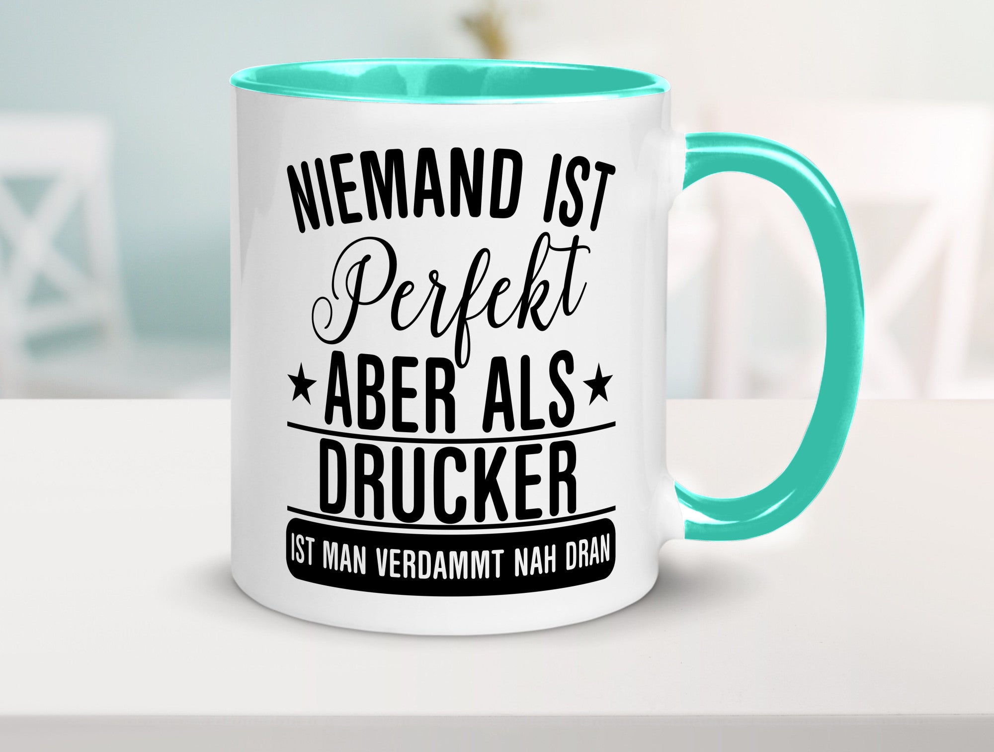 Verdammt nah dran: Drucker | Druckerei Print Medien lustig Humor Geschenkidee