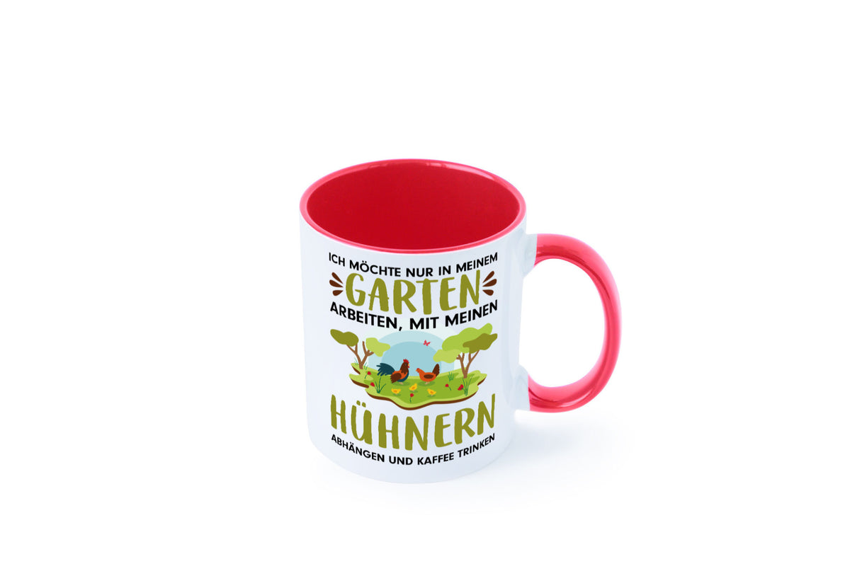 Garten Hühner | Gartenarbeit Tasse Bauernhof Spruch lustiger Geschenk Arbeit