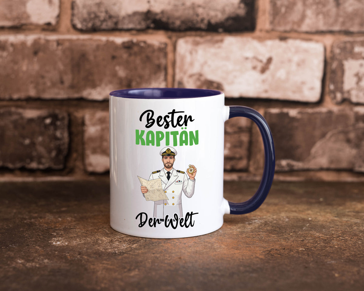 Bester Kapitän | Schiffskapitän Schiff v2 Geschenk Humor Geschenkidee lustiger Tasse