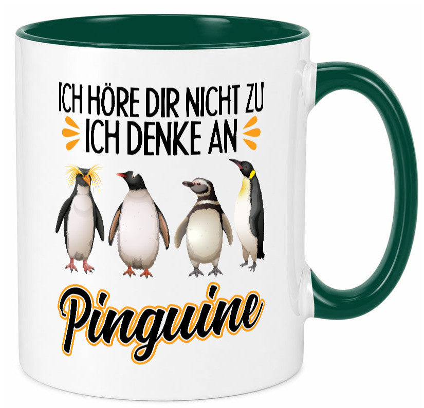 Ich denke an Pinguine Geschenkidee Humor Tasse