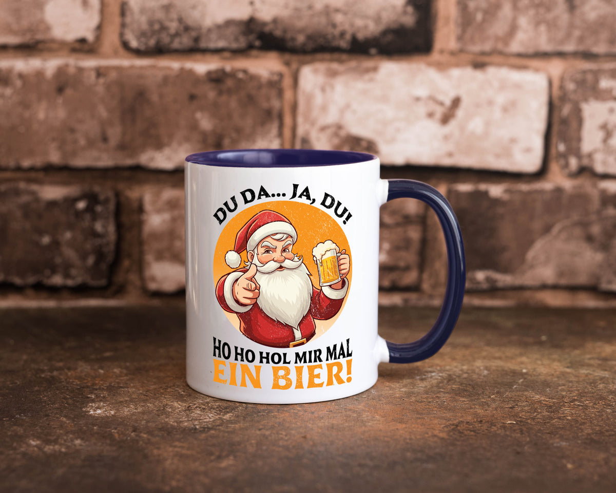 Hol mir mal ein Bier | Ugly Christmas Santa lustig Humor Geschenkidee Geschenk Tasse