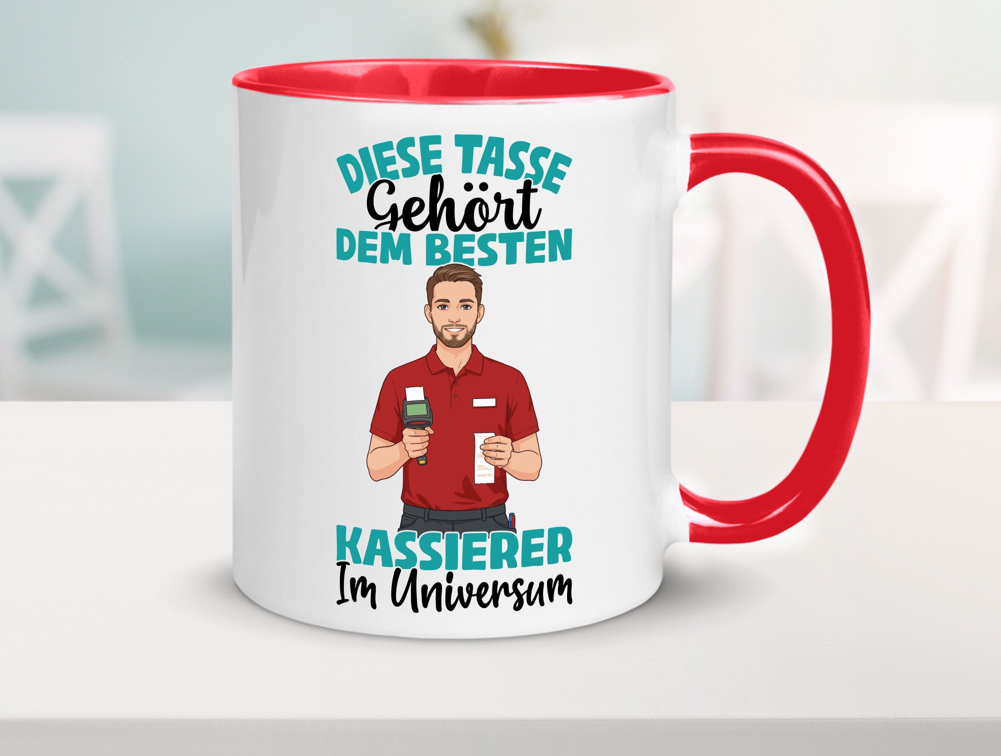 Im Universum: Kassierer Geschenk Humor Geschenkidee lustiger Spruch Tasse