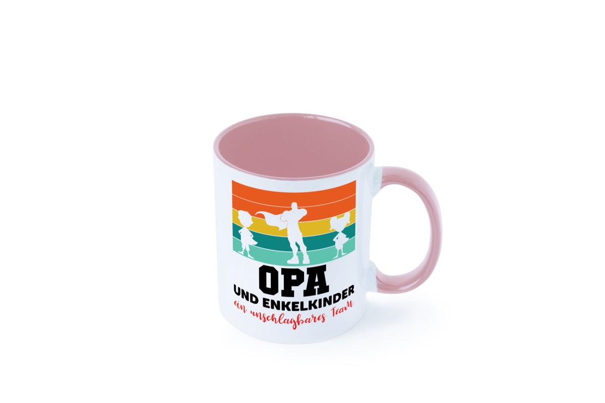 Opa und Enkelkinder ein unschlagbares Team Geschenkidee Familie Humor Tasse