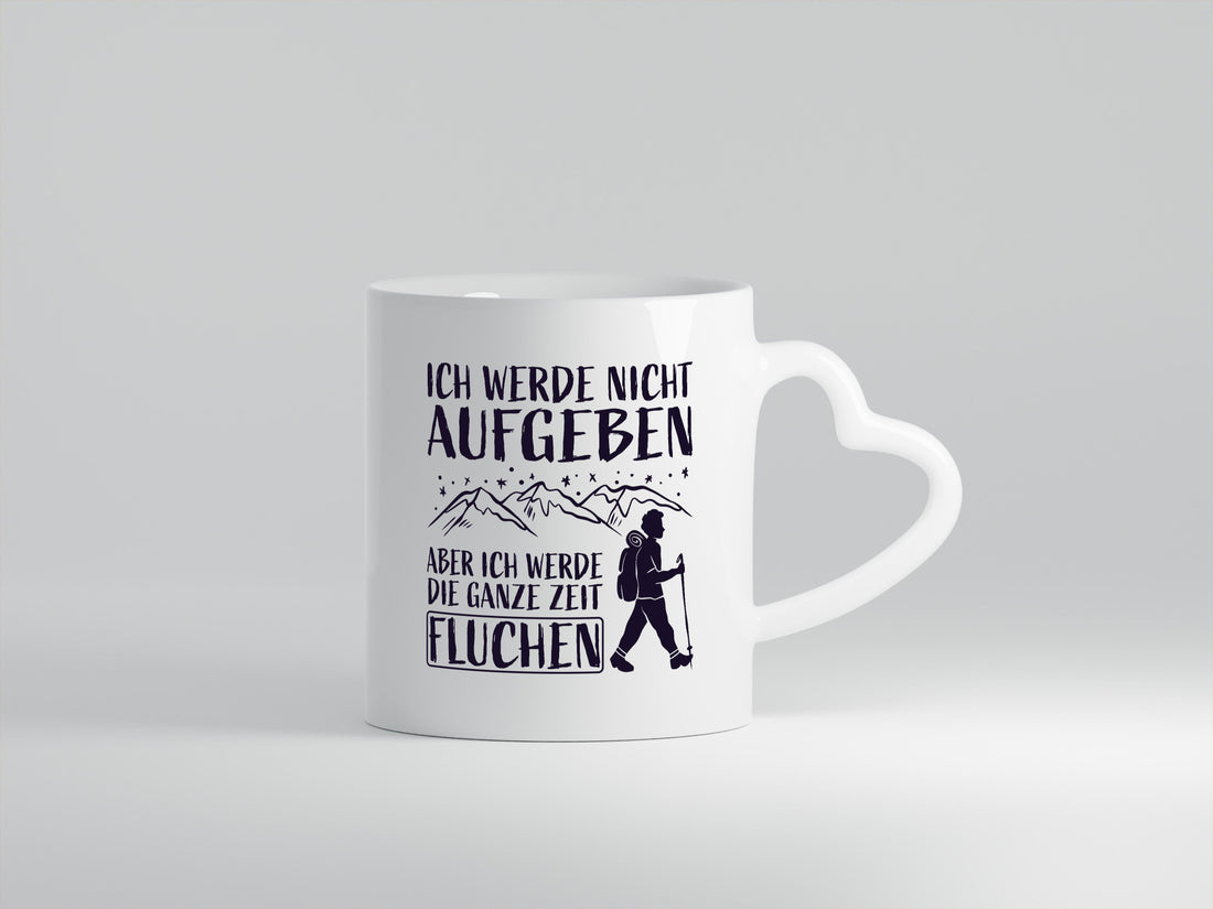 Nicht aufgeben, aber fluchen | Berge| Wanderer Sterne lustiger Spruch Geschenk