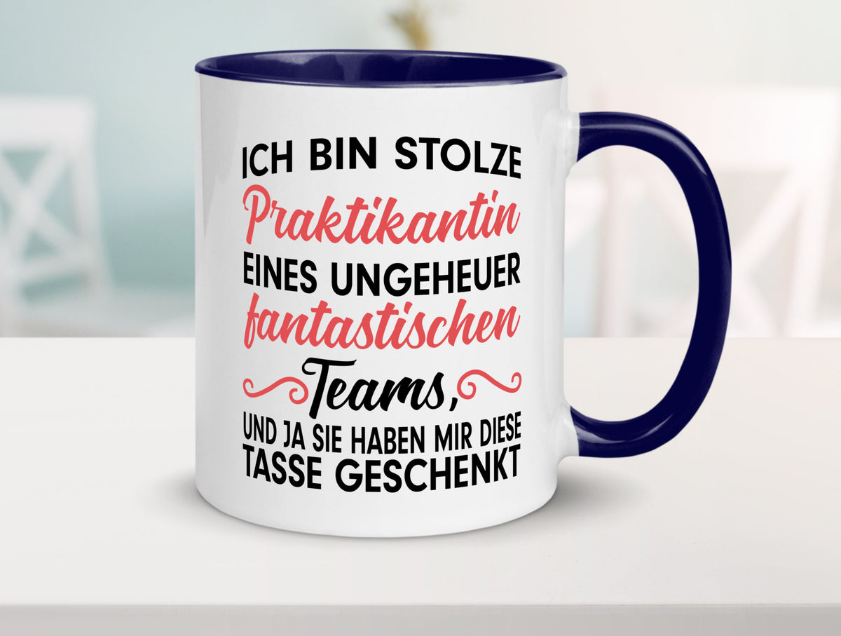 Stolze Praktikantin | Arbeitswelt Tasse Praktikum Geschenk Arbeit Kollegen Büro