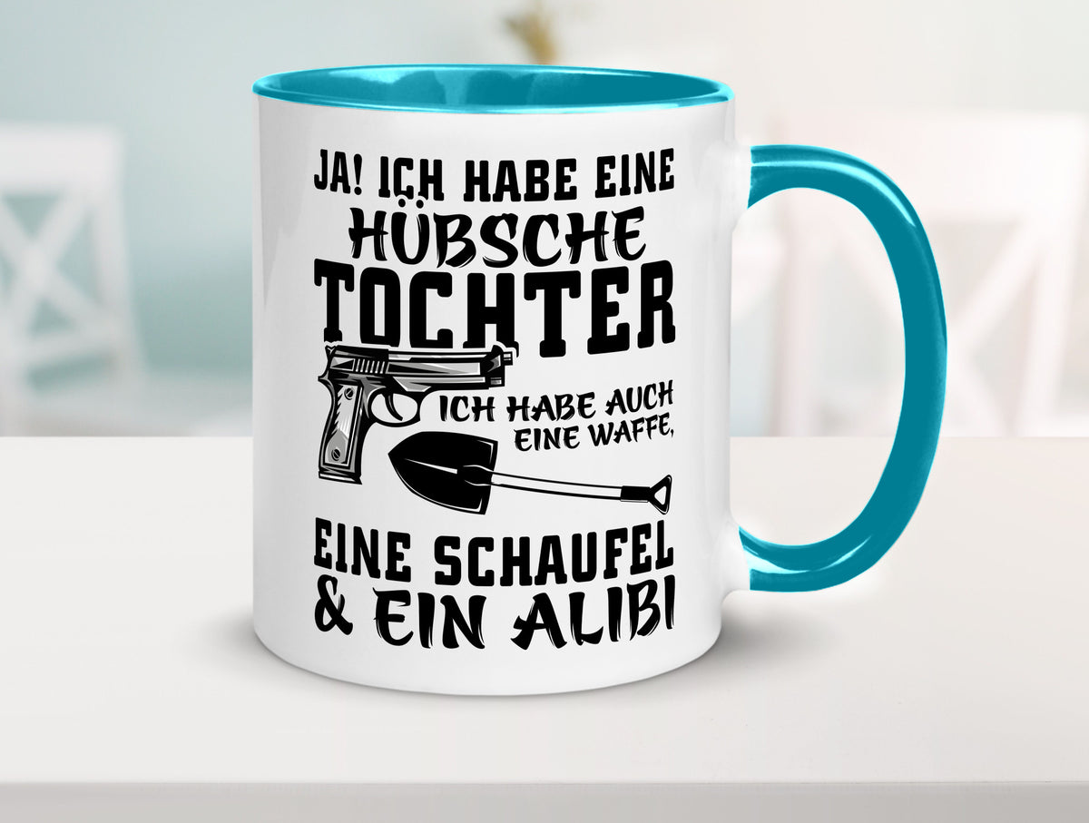 Hübsche Tochter Geschenk Familie Geschenkidee lustiger Spruch Tasse