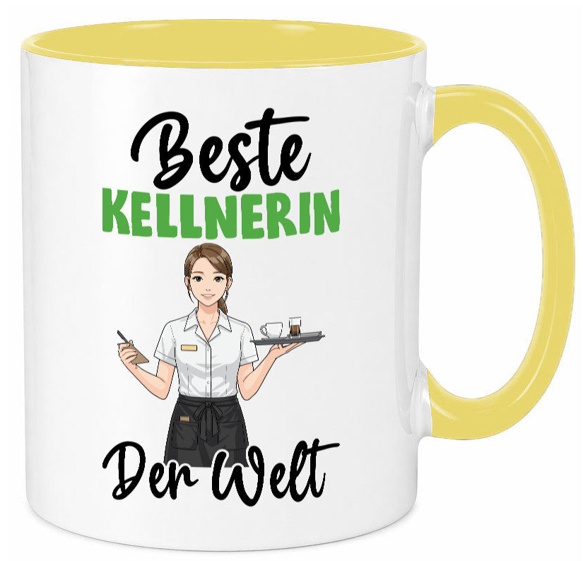 Beste Kellnerin | Beruf kellnern Bedienung v2 Humor Arbeit Kollegen Büro Tasse