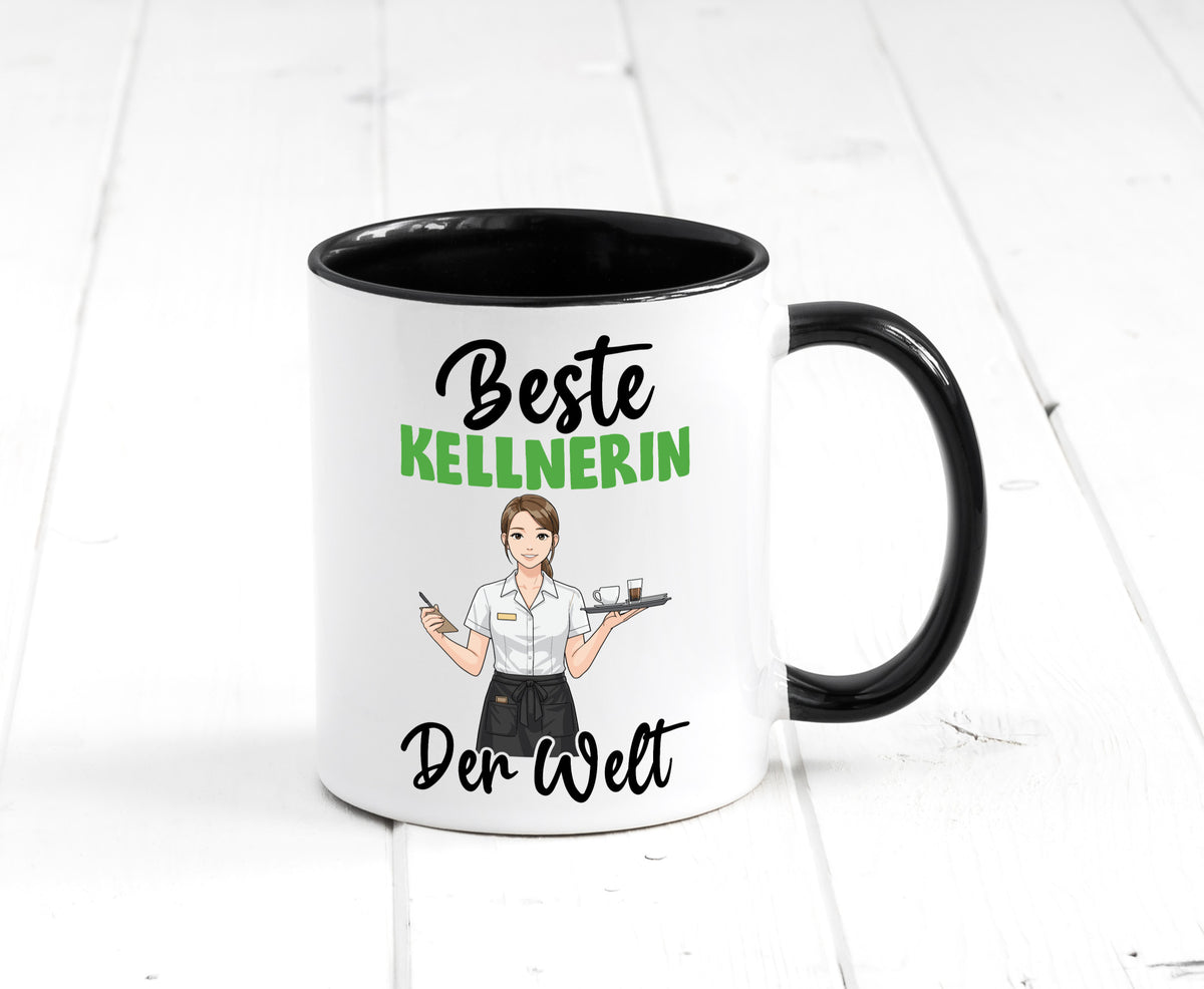 Beste Kellnerin | Beruf kellnern Bedienung v2 Humor Arbeit Kollegen Büro Tasse